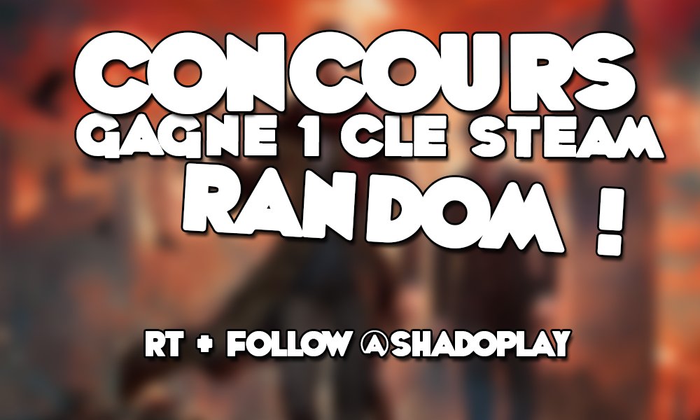 Hamza__5's tweet image. 🎁 CONCOURS 🎁

Tente de gagner une clé steam random !

#RT &amp;amp; #FOLLOW @Smocraft_Serv  ✅.

FIN : 27/03/16 à 13 heures.