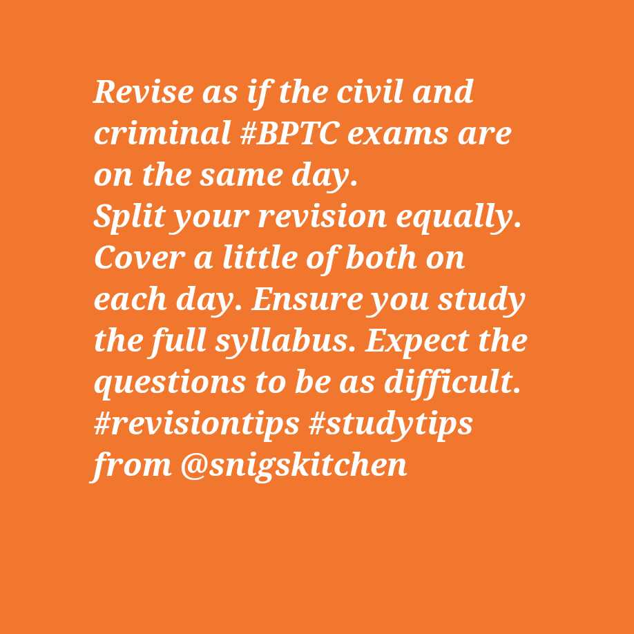 snigskitchen's tweet image. #BPTC #revisiontip #revisiontips #studytip #studytips