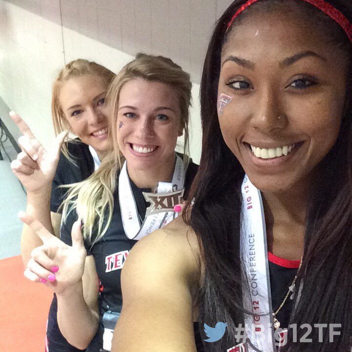 Big12Conference's tweet photo. #Big12TF: When you go 1, 2, 3, in the women's pentathlon for @TTU_TF_XC 🏆🙌🏽. https://t.co/JbyCFOH6YE