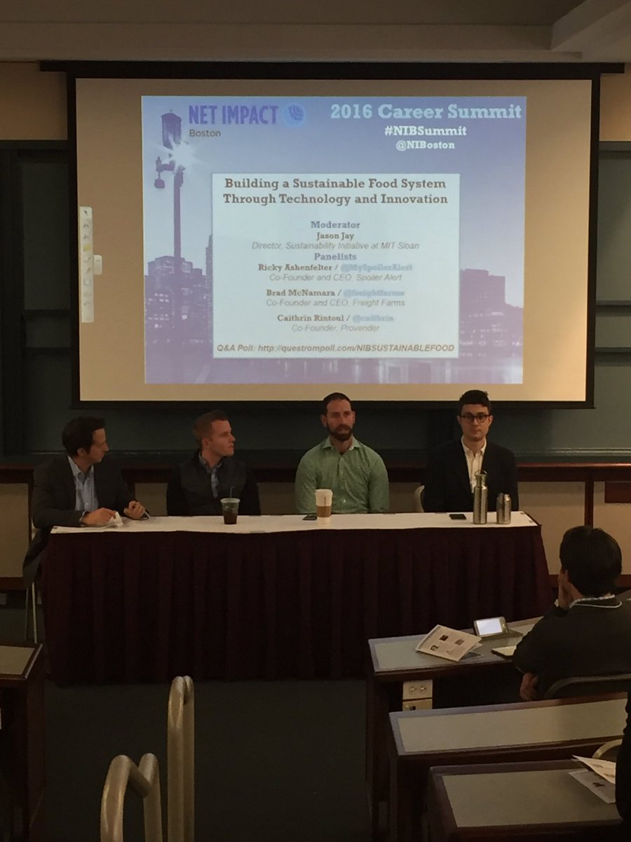 #techstar &amp; #masschallenge grads @MySpoilerAlert <a href="/FreightFarms/">Freight Farms</a> <a href="/provender/">Provender</a> 
on innovating sustainable food systems