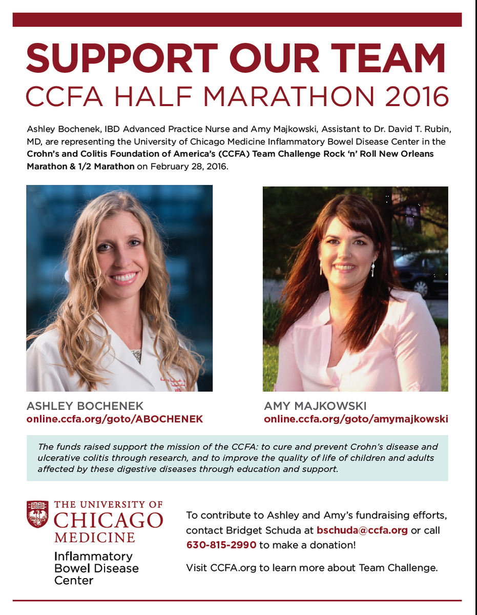 UChicagoMed's tweet photo. Sending PR wishes to our @UChicagoIBD team running #RnRNOLA to raise $$ for @CCFA. Go get it, ladies! #13pointRun https://t.co/Ba5km7VAZL