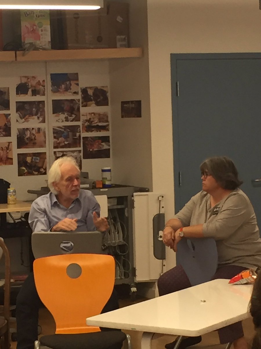 GeoffDeSantis's tweet photo. @sacredheartsf #sparkplaces2016 Dr. Dieter Breithecker showing how to sit anyway in a chair. Exciting! https://t.co/DE2e53KrL7