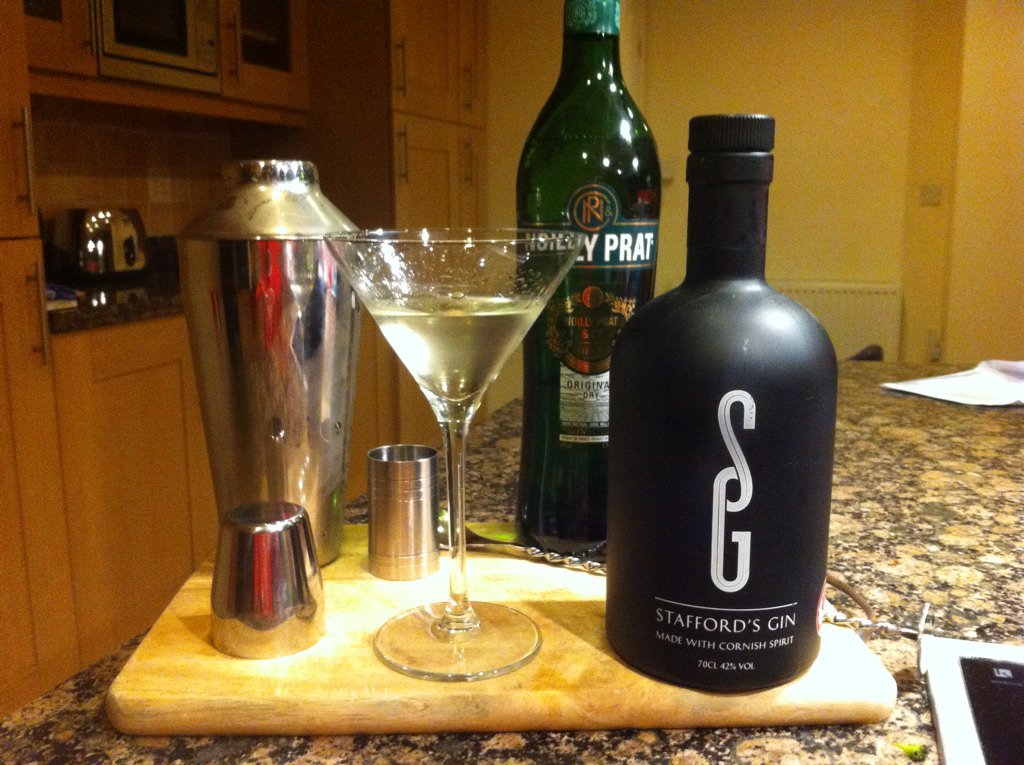 fancy impressing your friends, this will do the trick! 1/2 <a href="/NoillyPrat/">Noilly Prat</a> <a href="/staffordsgin/">Stafford's Gin</a>. It's refreshingly complex