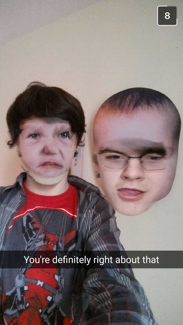 jujulynnxo's tweet photo. Snapchat face swapping at its finest https://t.co/1ZiOmrB3vE