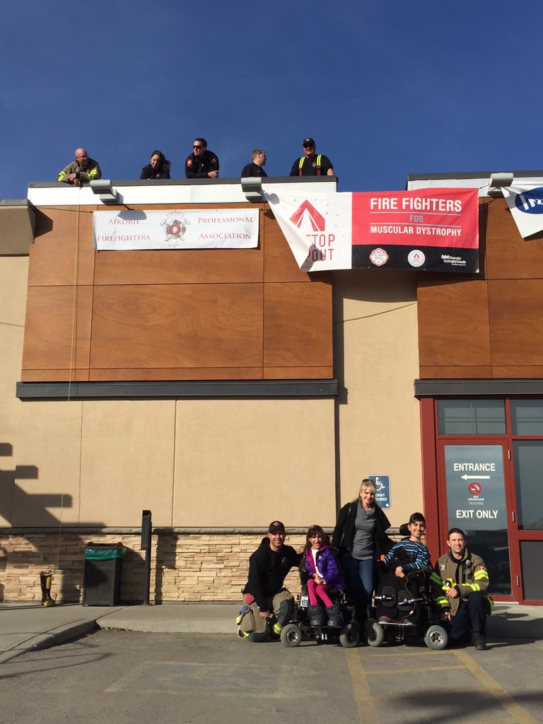 AirdrieFire4778's tweet photo. Visits from lots of people today. Thanks to Ishan and Shanaya for stopping by to say hi! #rooftopcampout #bpairdrie https://t.co/1ImfZIoMzi