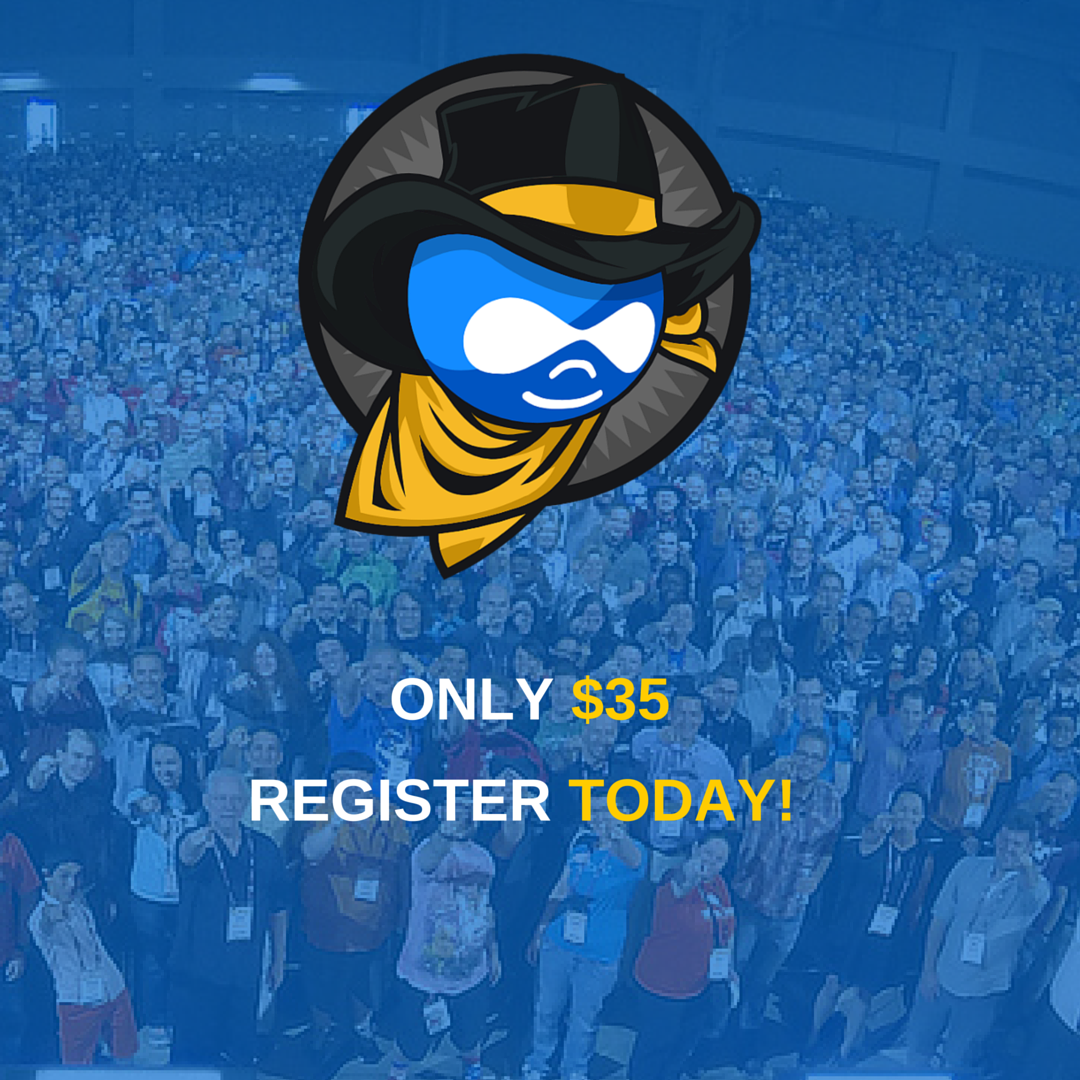 DrupalTexasCamp's tweet photo. 3 days until early bird tickets end! Prices will go up from $35 to $50! Register now! https://t.co/JxunmYxLev https://t.co/daifhERSnI
