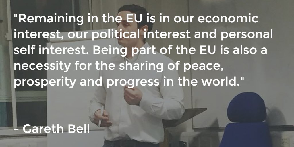 RGRI_UK's tweet photo. .@GarethDBell at @bbkpolitics Referendum Debate. A great chance to make our #RGRI positive case for #EU membership. https://t.co/KAU90FRDjC