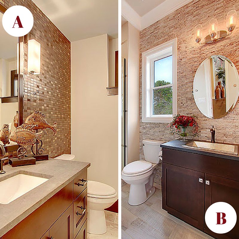 buchanhomes's tweet photo. It's #FeedbackFriday: Which bathroom in our @StJude Showplace Home do you prefer; Option A or Option B? #lrealestate https://t.co/DWmHSRx0xM