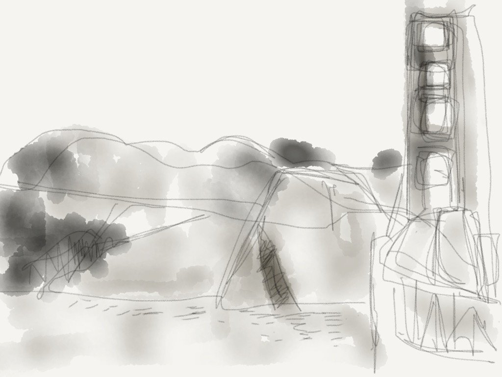 pencil_roll's tweet image. eopman: RT BluegumboArt: No. 1438 San Francisco Bay Sketch bit.ly/1QBX57v #draw365 #urbansketch #thedail…
