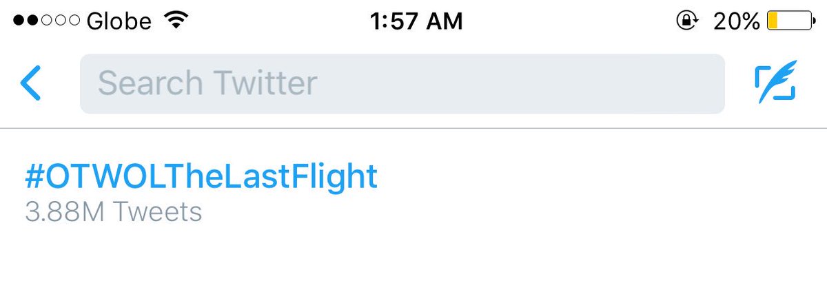 hello_nadineph's tweet photo. TIME CHECK : 1:57am of Feb27,2016

STILL IN TOP SPOT!!!

How to move on? 😢

#OTWOLTheLastFlight https://t.co/XavHMdhhTa