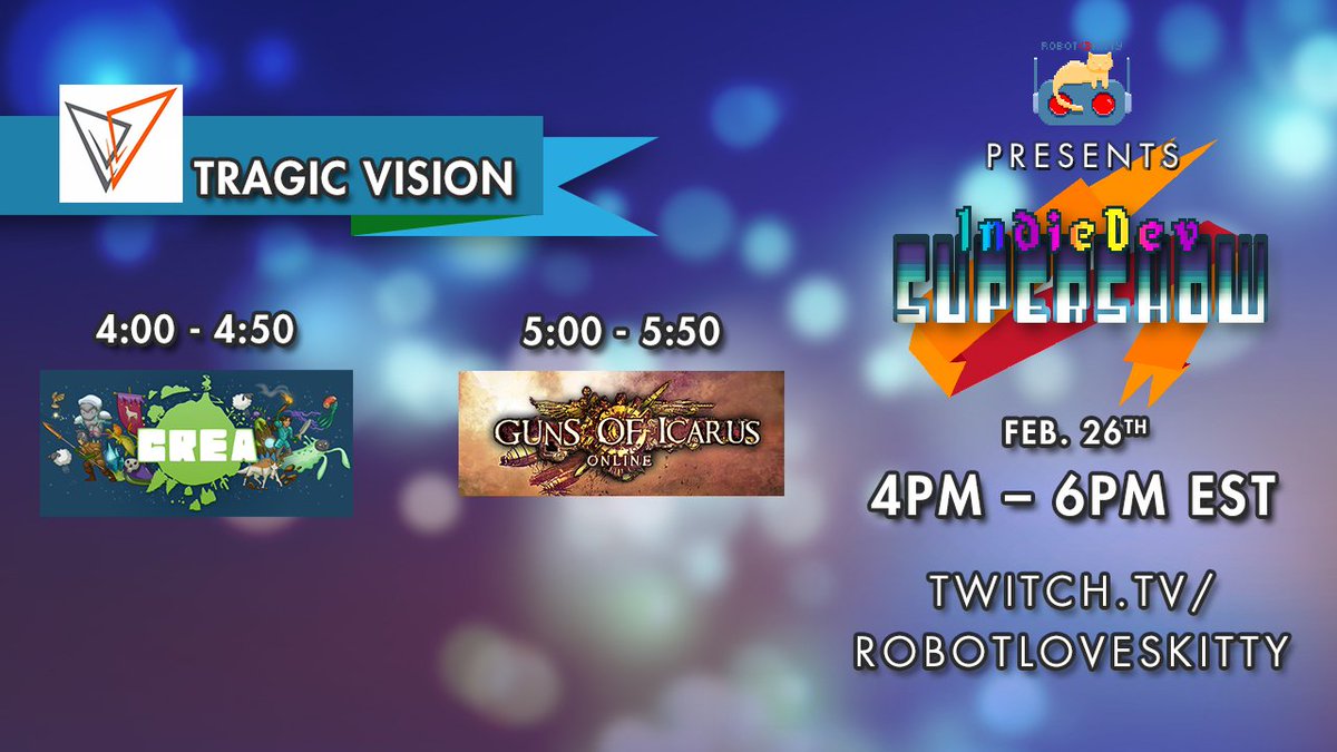 RobotLovesKitty's tweet image. #IDSS16 Tragic Vision is up next

5 games down, 37 to go on the Indie Dev Supershow!!
twitch.tv/robotloveskitty