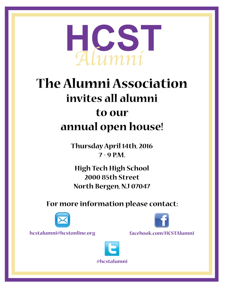 hcst_alumni's tweet image. Hope to see you all there! #HCSTAlumni #HighTech #CountyPrep
