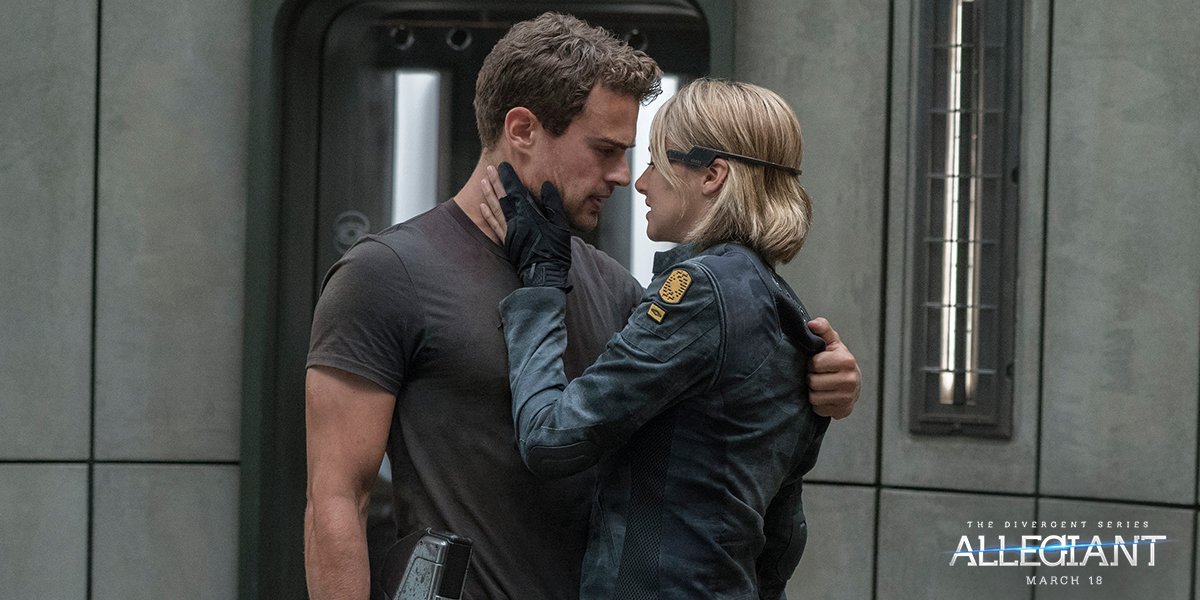 Divergent's tweet photo. See #ShaileneWoodley &amp; #TheoJames in #Allegiant - Coming to theaters March 18th. Tickets go on sale March 1st! https://t.co/brArJjLzAb