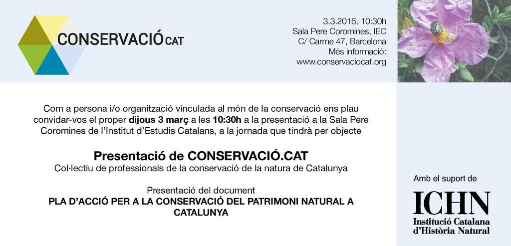 El proper 3Març presentem públicament el nostre col.lectiu a la societat i la premsa.Us hi esperem a tots i totes
