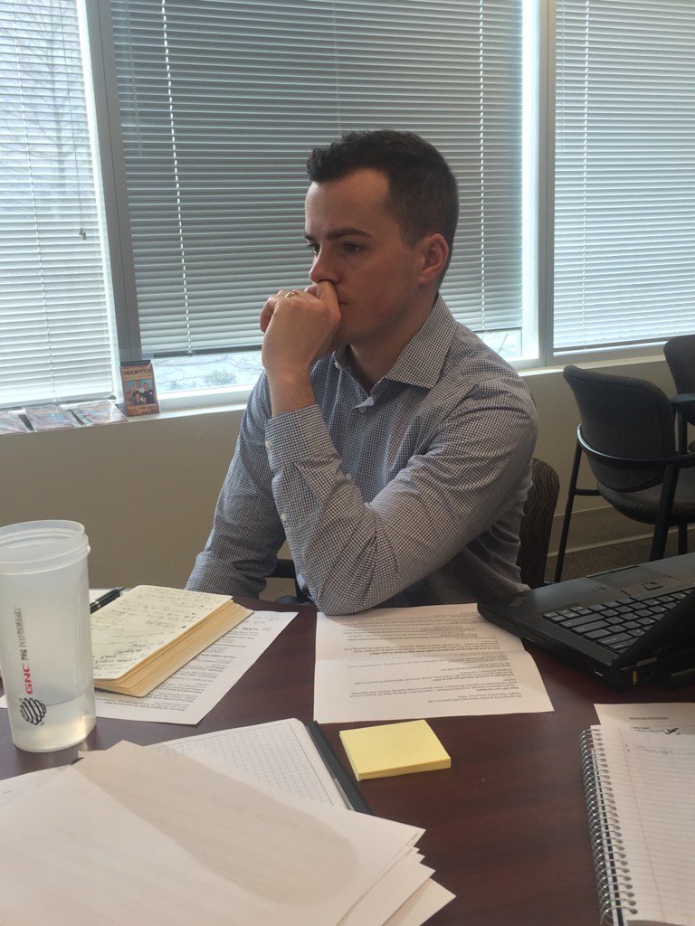michael_moul's tweet photo. Scott London deep in thought during his Division Lead Interview. https://t.co/qeMruUw3eJ