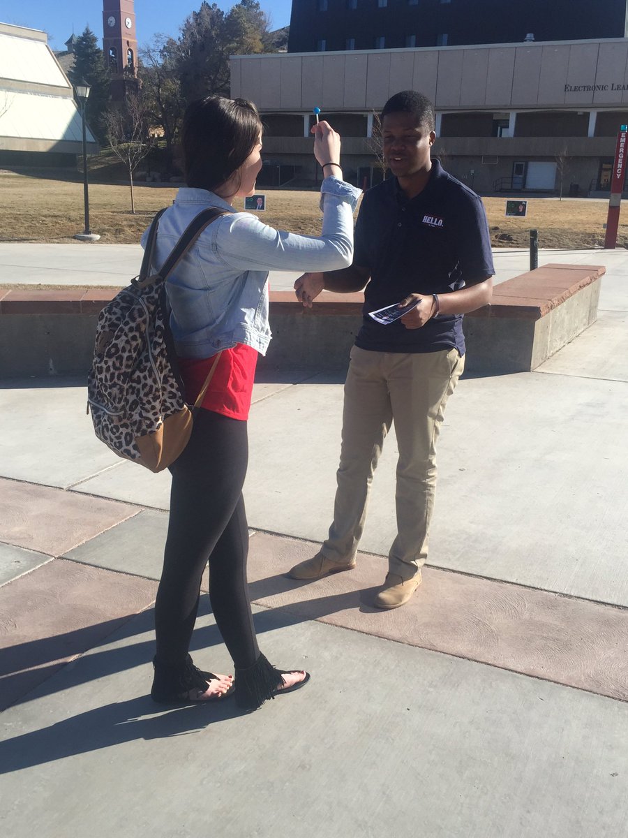 VoteHello2016's tweet photo. We have been the greatest conversations with some great T-birds! #votehello #itstime https://t.co/IeasrbDUos