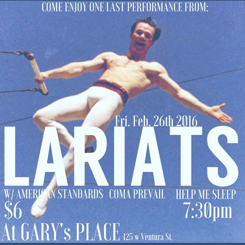 americanstndrds's tweet photo. A 6 year legacy gone to shit cause @LARIATSROCK want to pursue their circus careers. Come out tonight to witness it. https://t.co/GpgIzH1uAq