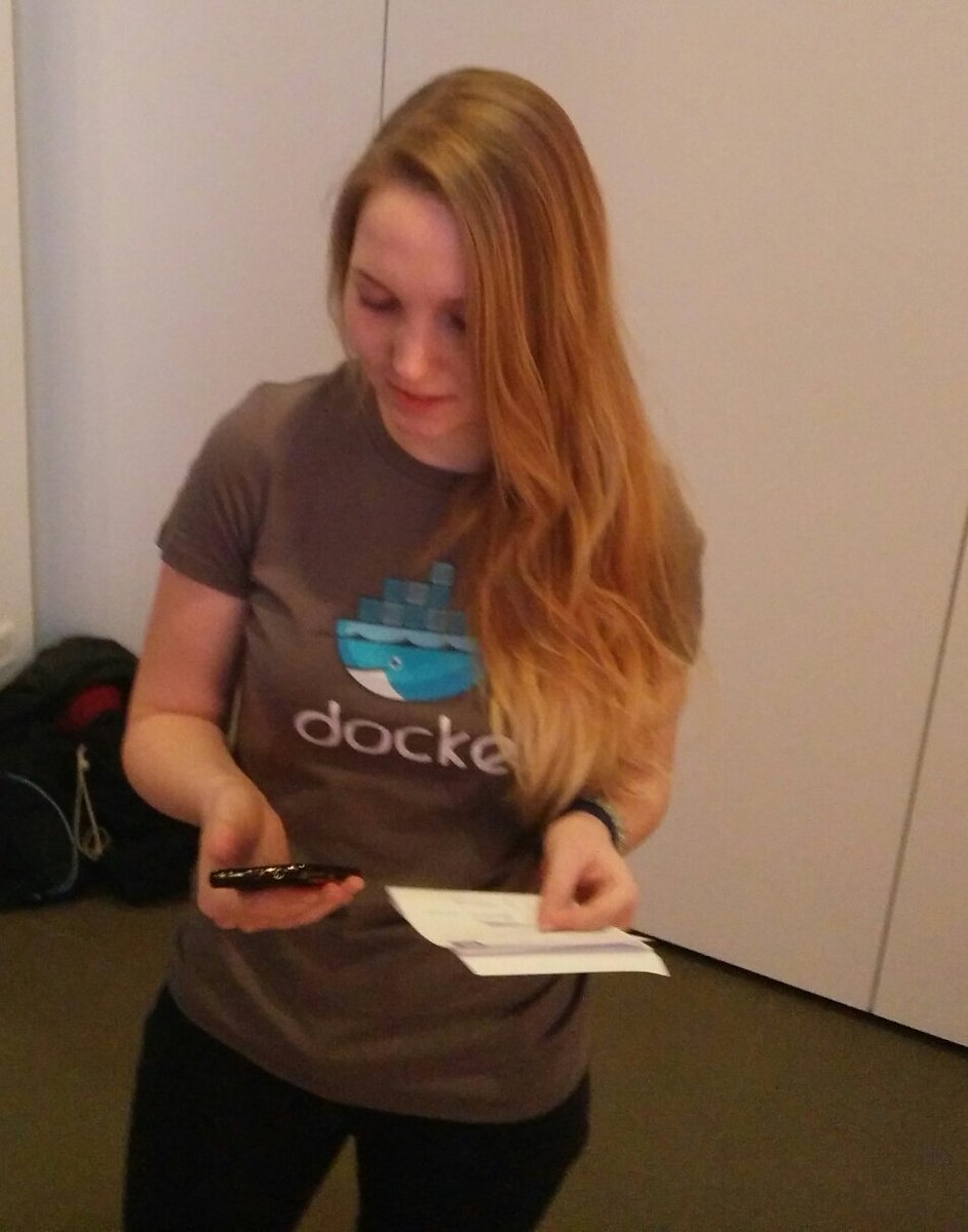 sKriemhild's tweet photo. Let's put some pressure on me. #myfirstmeetup #docker #dockerBerlin #dockermeetup https://t.co/9BKW54hQzN