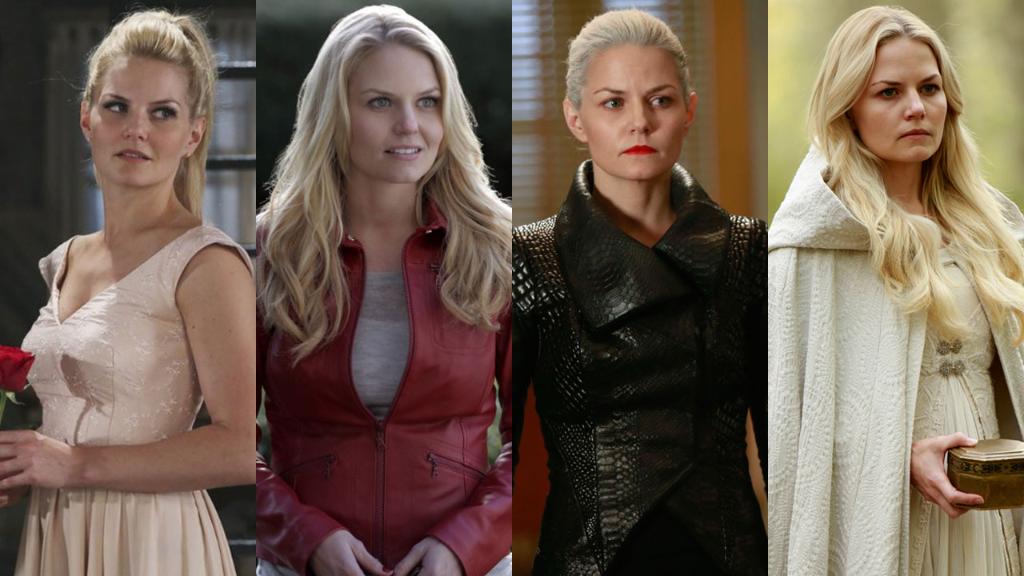 OnceABC's tweet photo. In leather, red or all white, Emma Swan's style is pure magic! #OnceUponATime https://t.co/hBBHGmWXUU https://t.co/Dri5raCvsH