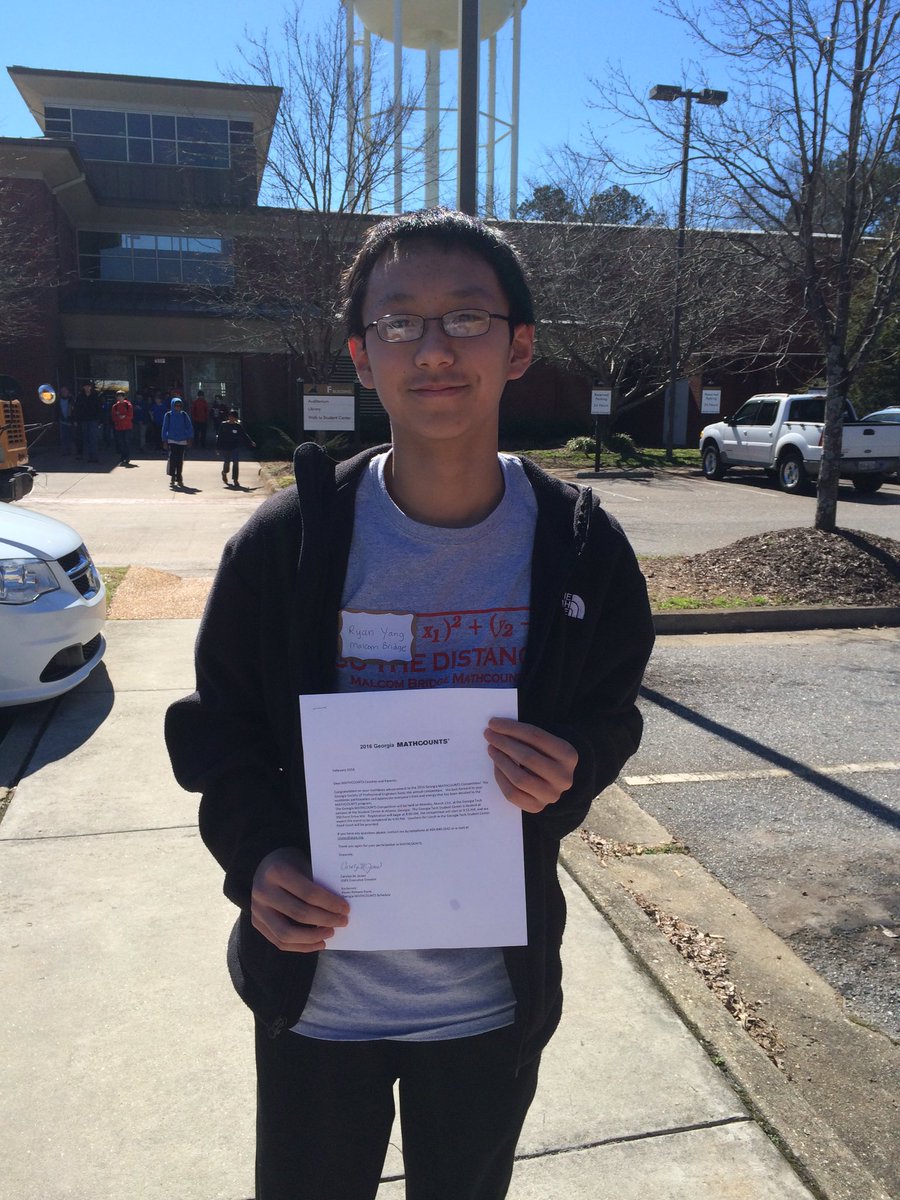 kwcoletti's tweet image. Congrats to Ryan!  Top 8 at today's MathCounts competition and will compete this March at Georgia Tech! #mbridge