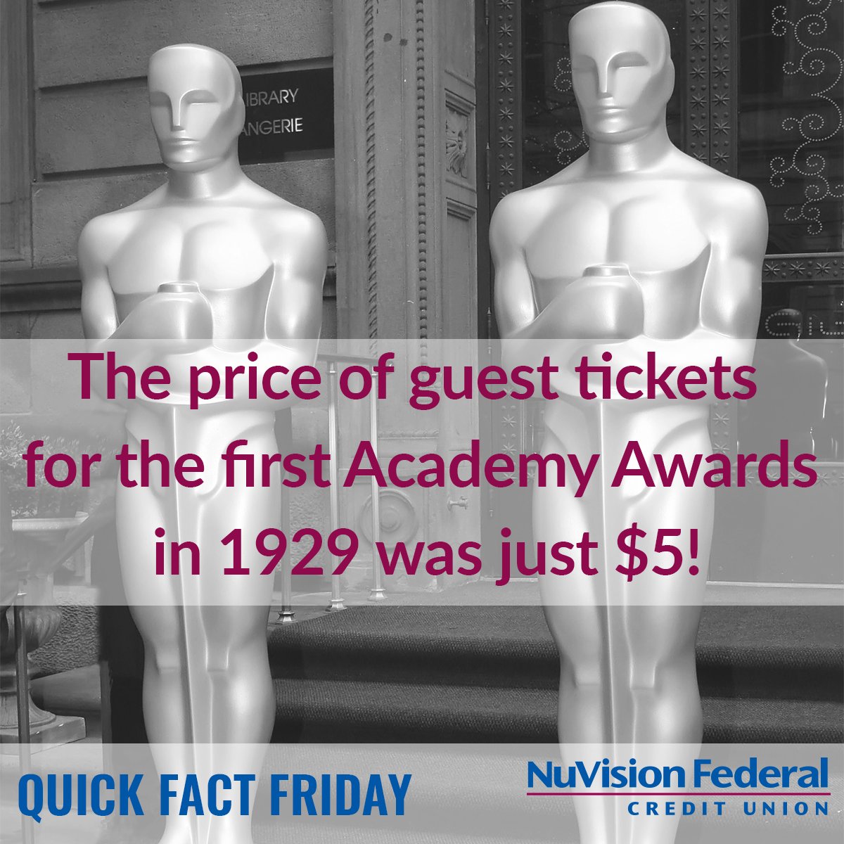 NuvisionFCU's tweet image. #QuickFactFriday