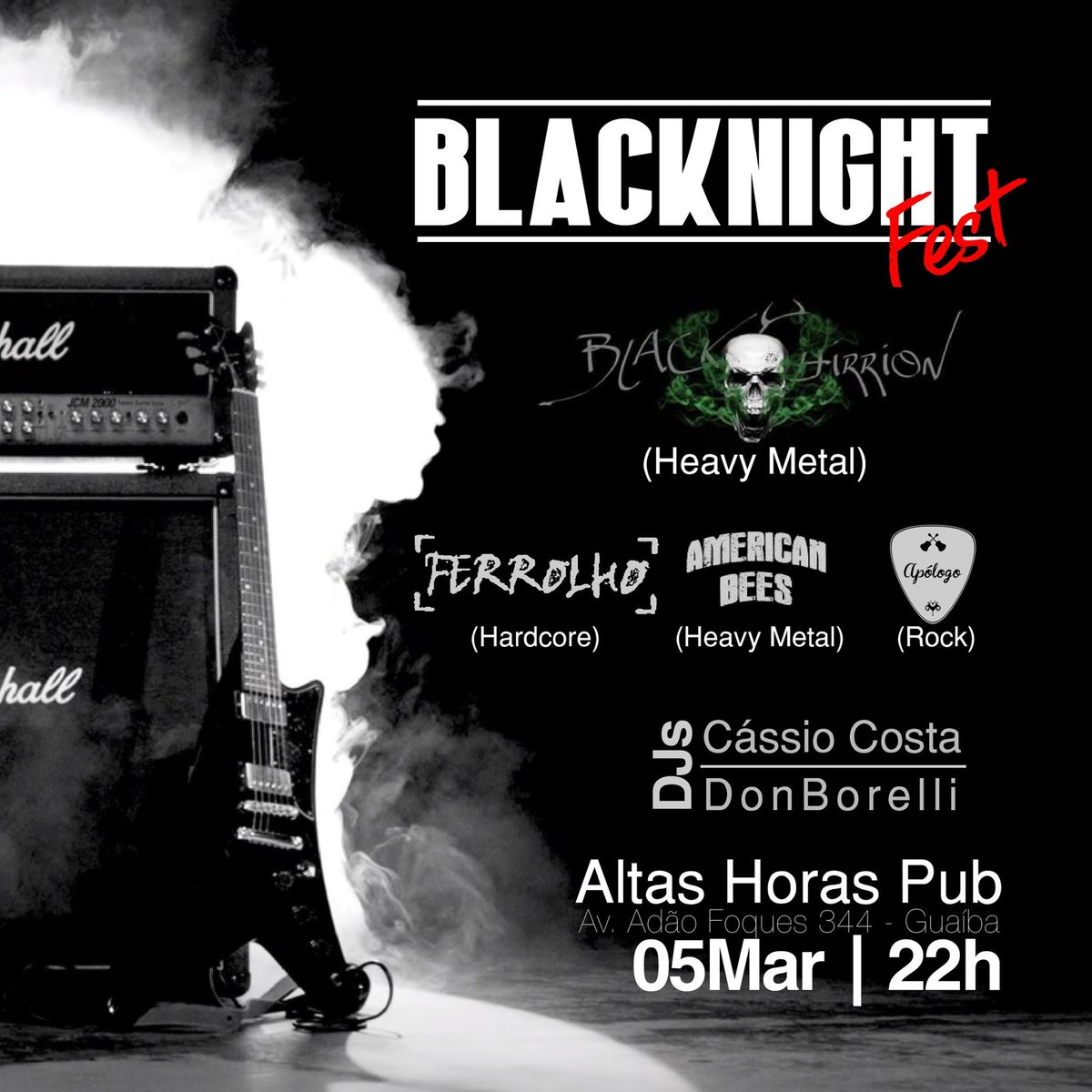 AmericanBees's tweet photo. Sábado, dia 5 de março, tem American Bees agitando no Altas Horas Pub em Guaíba/RS! Cola lá que vai estar afudê!!! https://t.co/PHL4h4Q2pd