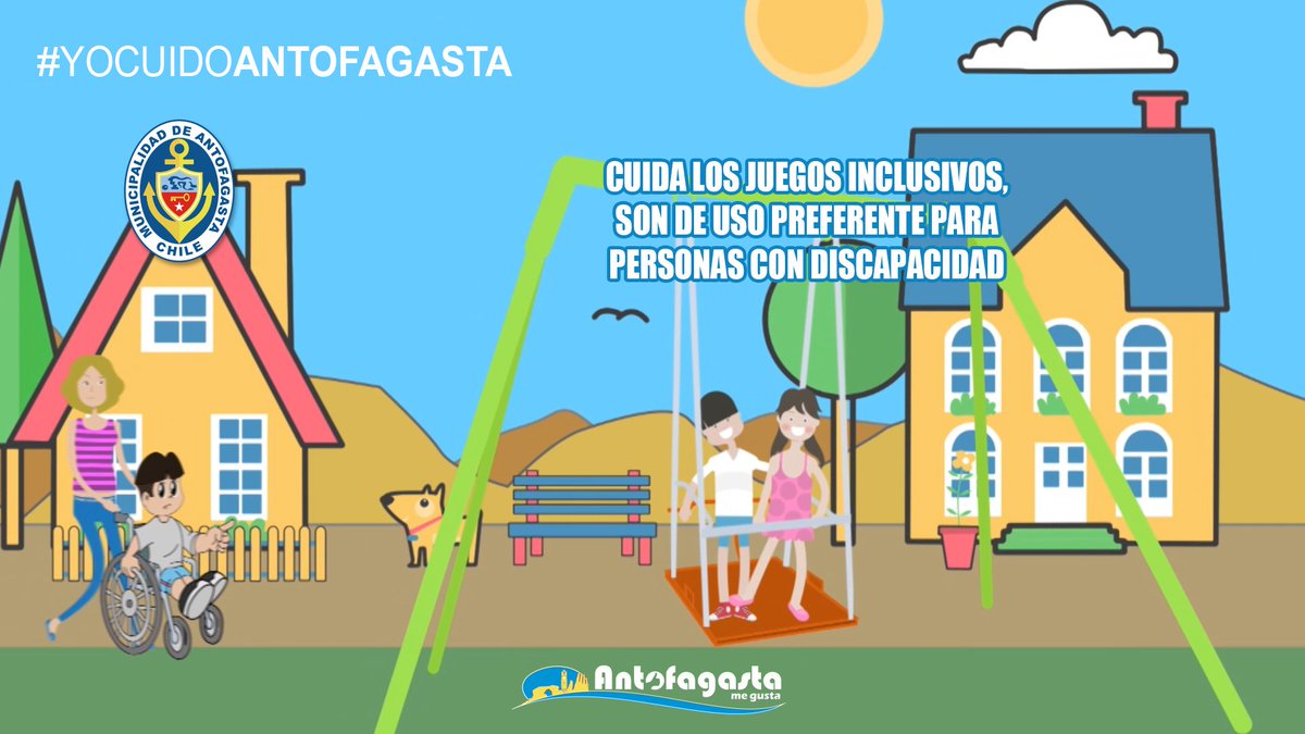 AntofagastaMuni's tweet photo. Cuida los juegos inclusivos, son de uso para personas con capacidades diferentes #YoCuidoAntofagasta #Antofagasta https://t.co/mAp9hJHzAb