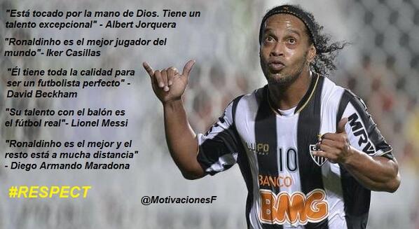 MotivacionesF's tweet photo. Simplemente Ronaldinho... https://t.co/LLiHxnF61B