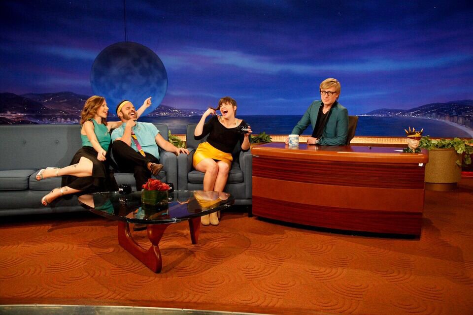 lakestreetdive's tweet photo. So much fun on #Conan last night! Watch our performance of "I Don't Care About You" here! https://t.co/mHKfwSJHHm https://t.co/7gEs0arWRx