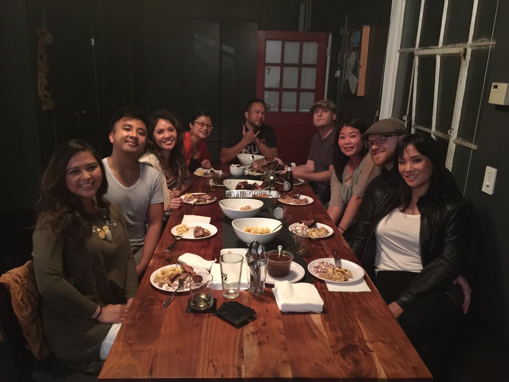 SavorOakland's tweet photo. @PhatMattsBBQ we grubbed 😋 @shiftlocal @eastbaydish @KitchenerOak @LilShopArtBox @StroopieGourmet @sugarknifecandy https://t.co/zbupx6Eon4