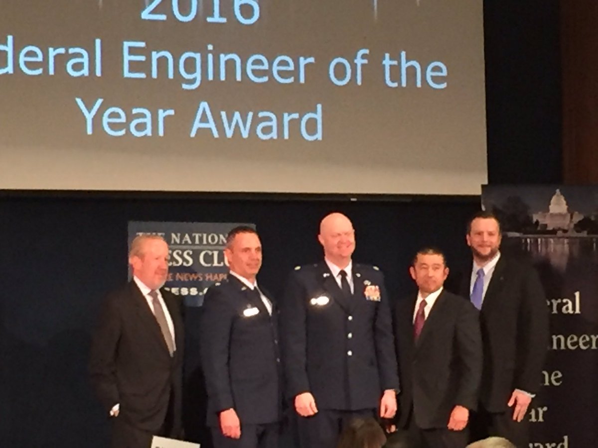 NSPE's tweet photo. Congratulations to this year's Federal Engineer of the Year, Maj. Josh Aldred, PE, with @usairforce! https://t.co/kNz2lQdqeg