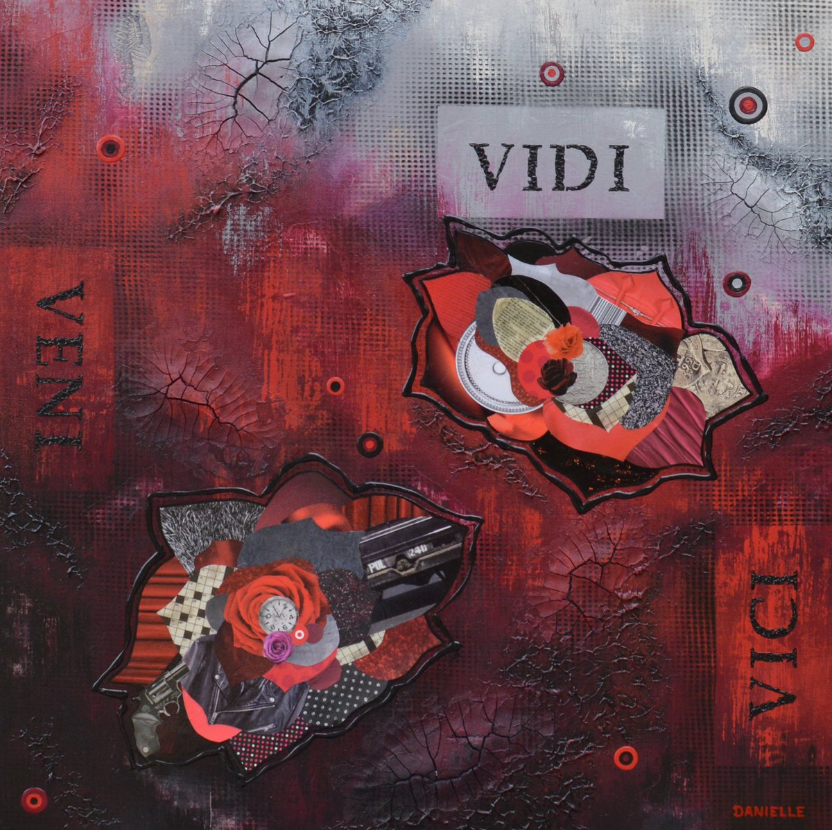 **NEW PAINTING** "Veni Vidi Vici", Mixed Media on Canvas, 30x30, artbydanielle.ca #Okanagan #Art #Kelowna