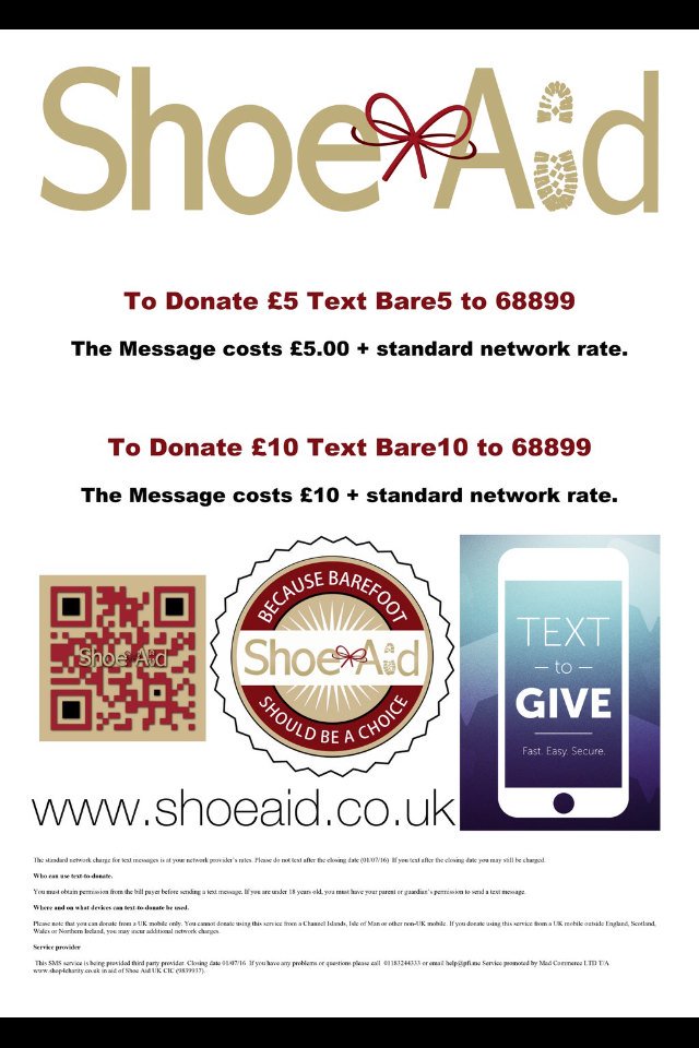 <a href="/Mo_Farah/">Sir Mo Farah</a> can u pls share &amp; do a barefoot selfie for @ShoeAidUK #shoelessforshoeaid helping those without shoes TY