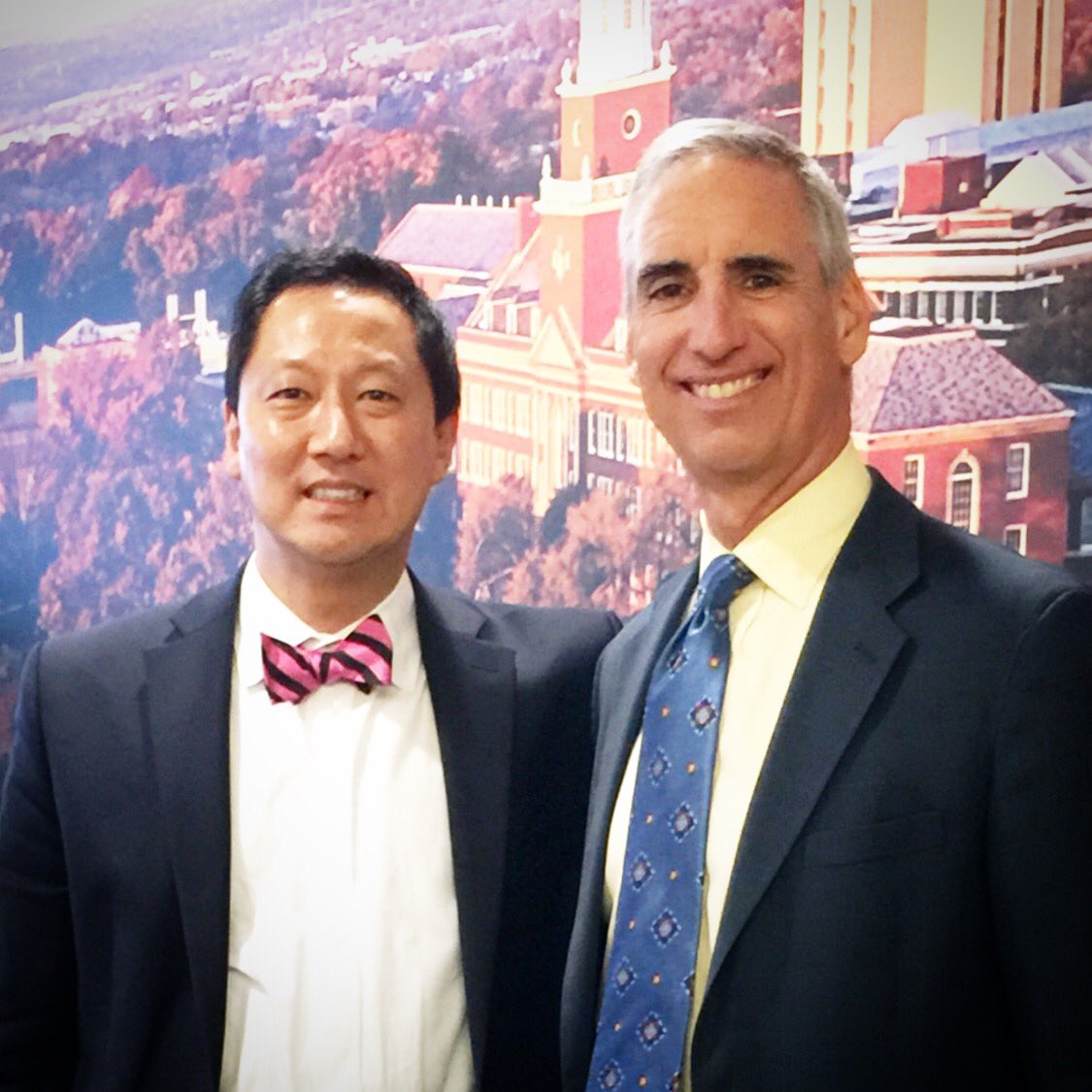 PrezOno's tweet photo. Great conversation with former WVU AD and current NCAA executive Oliver Luck https://t.co/pZdq0Dkwom