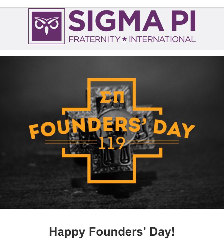 UHSigmaPi's tweet photo. Happy founders day to all the Sigma Pi chapters! #rollpie https://t.co/SnVLRyGnEI