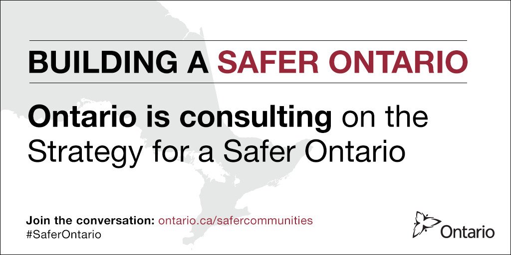 ONsafety's tweet photo. Share your thoughts about community safety in Ontario. Survey: https://t.co/JrDUKmuIae #SaferOntario #ONSafe https://t.co/7U7FXa4hmY