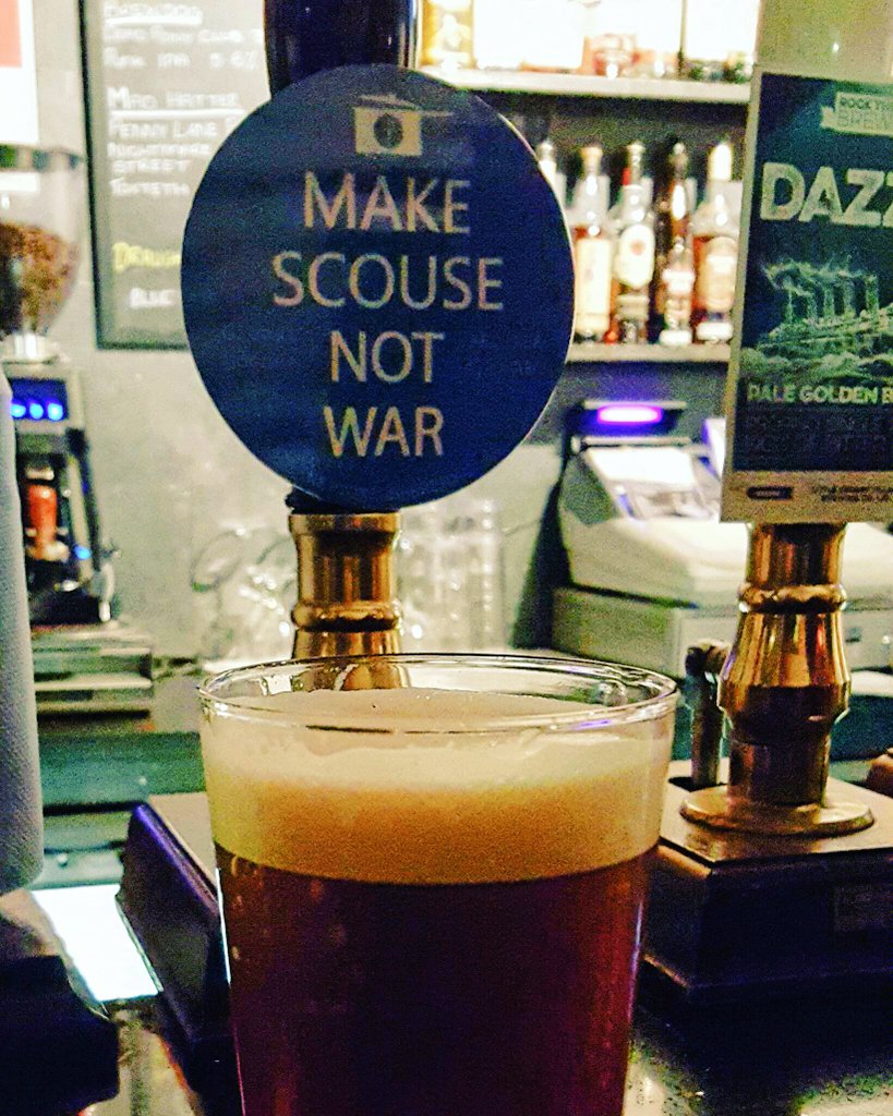 Enjoying a pint of <a href="/neptunebrewery/">Neptune Brewery</a> Make Scouse Not War beer @Lpool1Bridewell very nice it is too