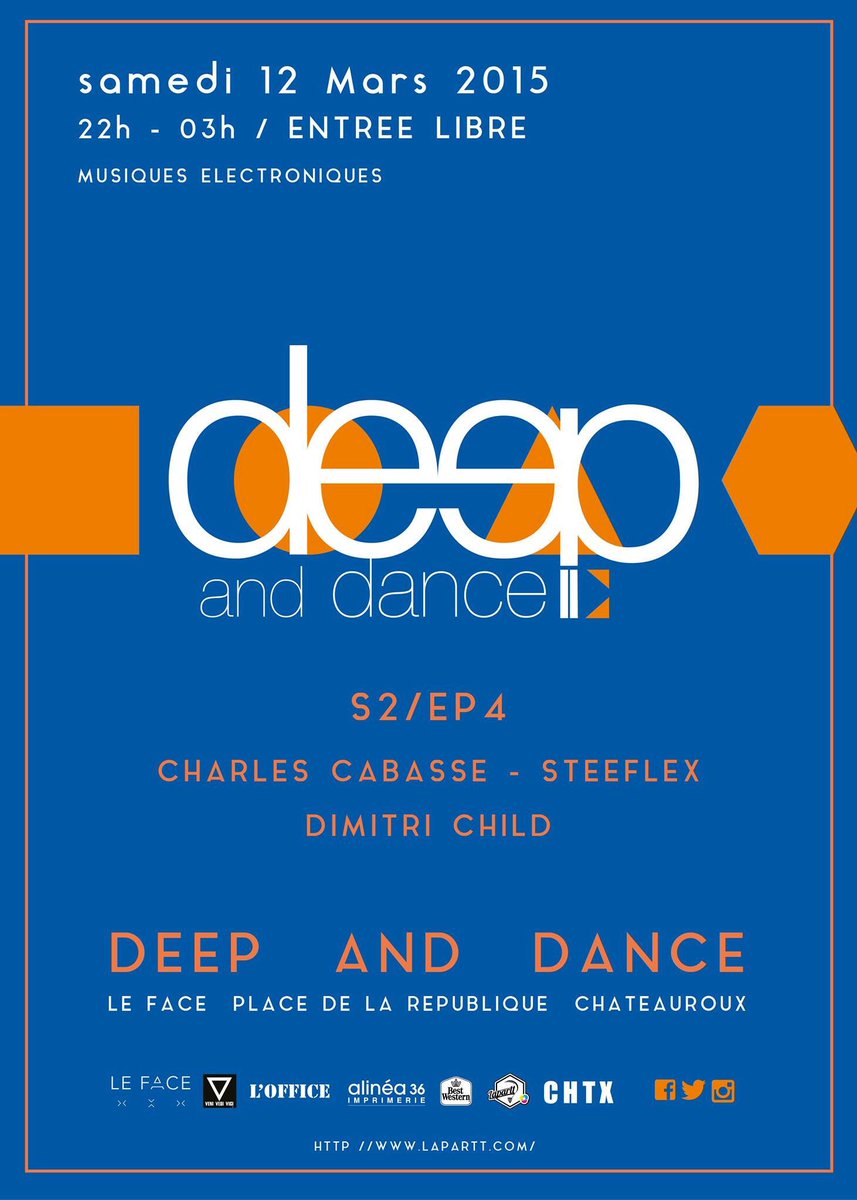 Lapartt's tweet photo. Yo @imbert_leo ! , il paraît que tu es en manque de #techno ? Rdv le 12 Mars pour la #deepanddance à #Châteauroux ! https://t.co/vhNEs1x2KD