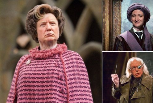 BuzzFeed's tweet photo. You’ll never be able to unsee the 2016 presidential candidates as “Harry Potter” characters https://t.co/1HbIgRBbuD https://t.co/1hxFjCJkK3