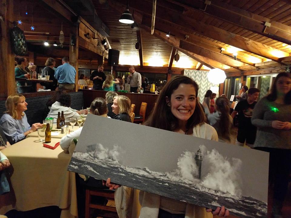 DDSilverPennies's tweet photo. Conor wasn't the only winner last night! Look what I won! A gorgeous canvas by @kjeldm of #minotlight #scituate. https://t.co/xVSiXBwiFT