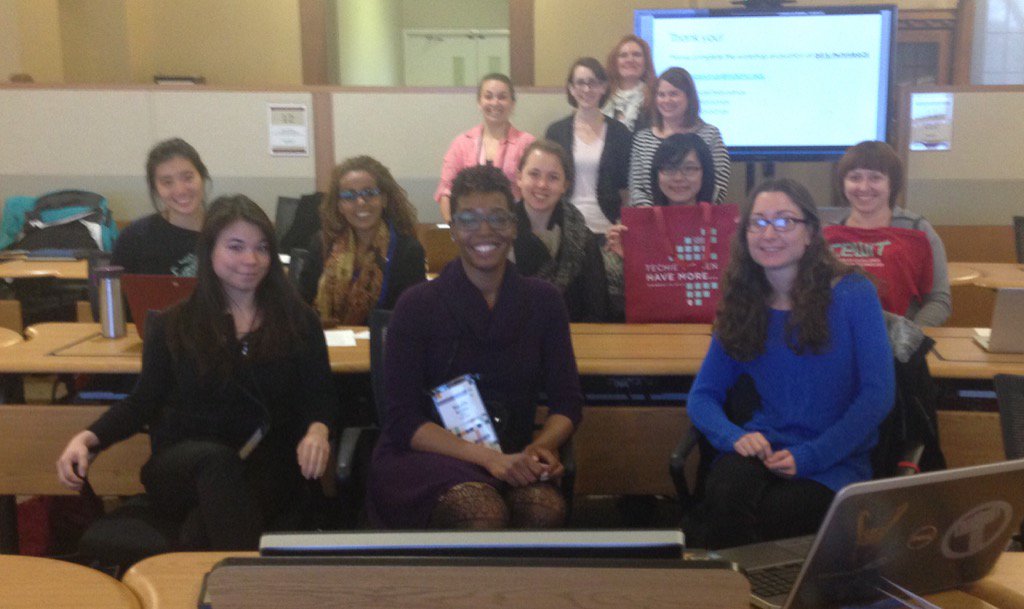 nbrodnax's tweet photo. Techie Women Have More... Data! Intro to Web Scraping w/ Python at the @IU_CEWiT 3rd Annual #TWHM Conference #python https://t.co/lNDRFf73Nx