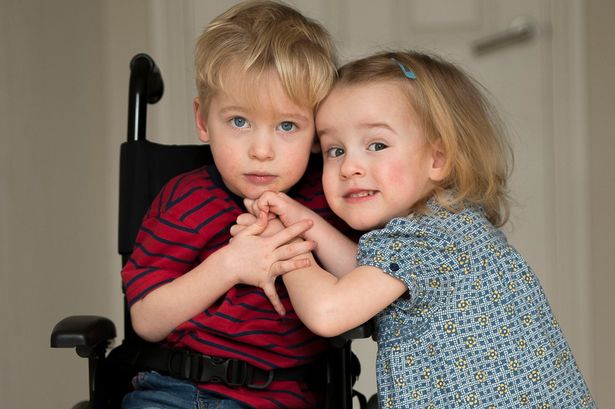 DailyMirror's tweet photo. Little boy begs for 'magic legs' so he can walk like his sister https://t.co/AMV3F3bBvC https://t.co/Vnhv19Y5tX