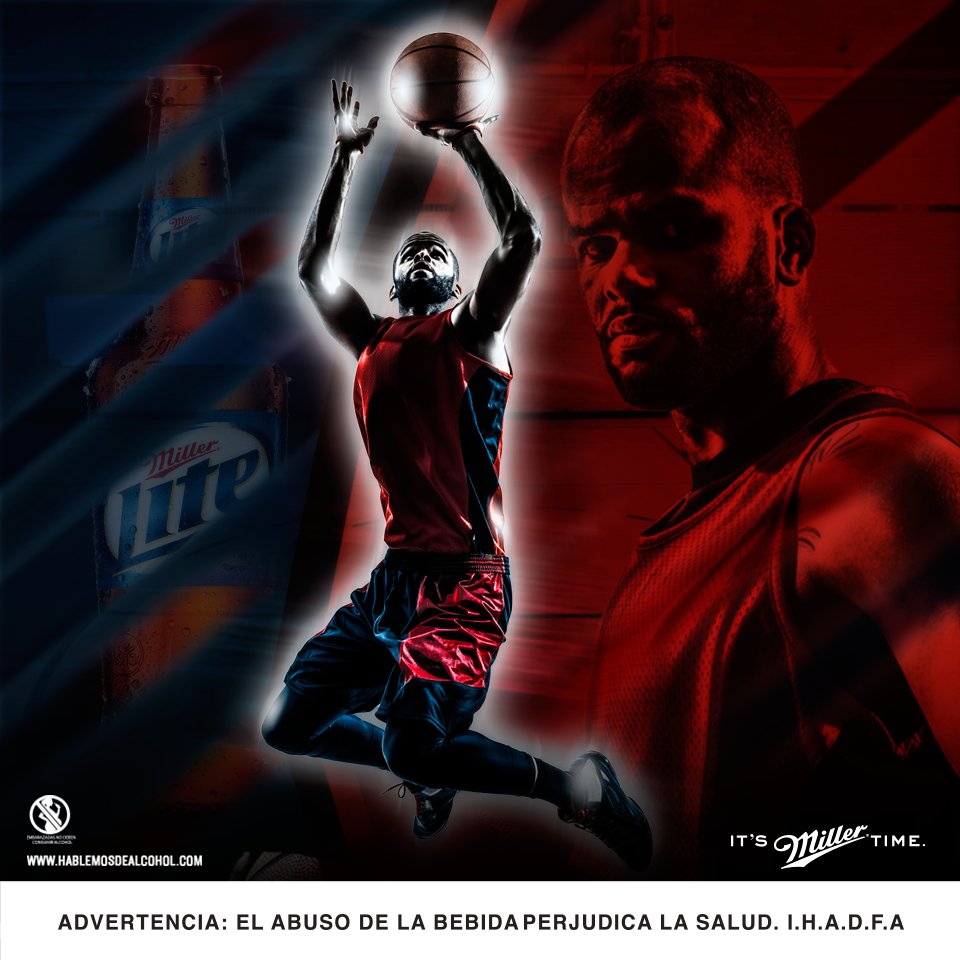 millerlitehn's tweet photo. Vive la emoción de la liga americana de Basketball junto a Miller Lite. #ItsMillerTime https://t.co/Gger8W8qkK