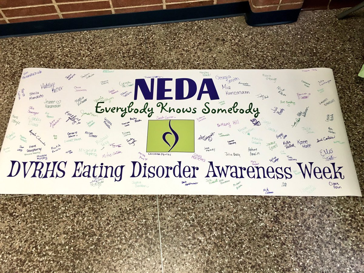 DVRHSSADD's tweet image. Del Val has joined together to spread awareness and fight eating disorders! #NEDAwareness #EverybodyKnowsSomebody