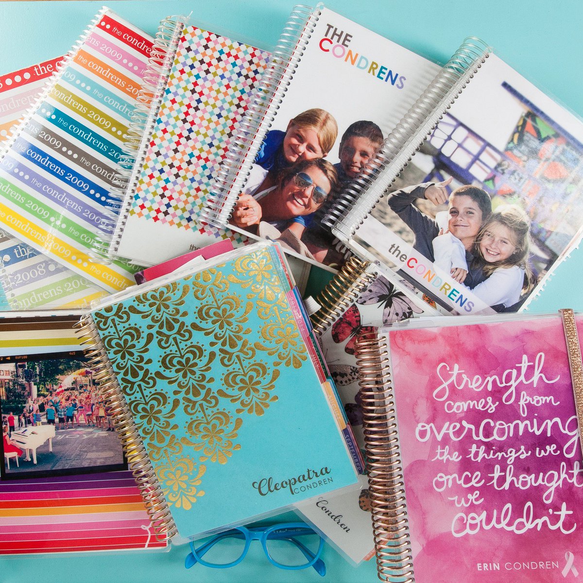 ErinCondren's tweet photo. Woah... Check out all these #ECLifePlanners from over the years! #FlashbackFriday https://t.co/WRwccsJsaC