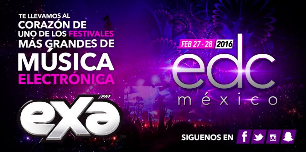 ConciertoExa's tweet photo. #Atentos pronto empezamos con cobertura del @EDC_MEXICO ¡Le vamos a echar ganitas para que sientas que estás aquí!🎉 https://t.co/SBD1l1cdMG