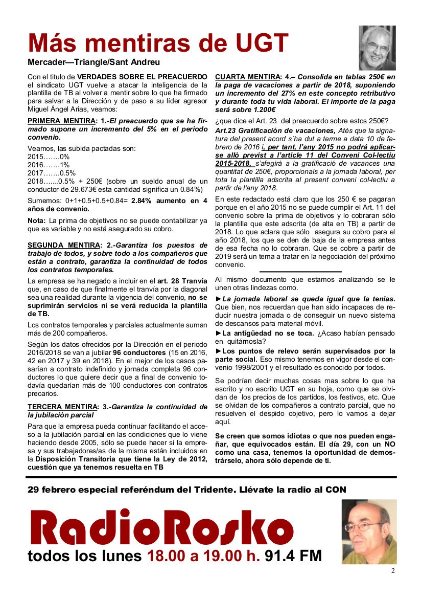 cgtbus's tweet photo. #busbcn Preacuerdo del Tridente y TMB NO contempla lo planteado en asambleas de #busenvaga  https://t.co/uGbmkNNNvD https://t.co/GhId8EAddf