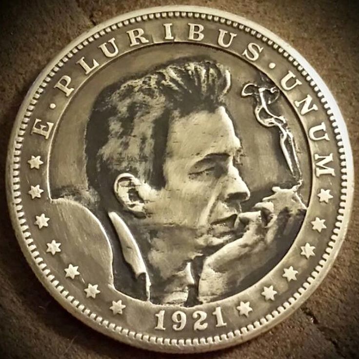 Hobo_Nickel_Soc's tweet photo. #OTD 2/26/1932 #JohnnyCash considered one of the most influential musicians of the 20th century was born #CoinArt https://t.co/S1BjYlQaT0