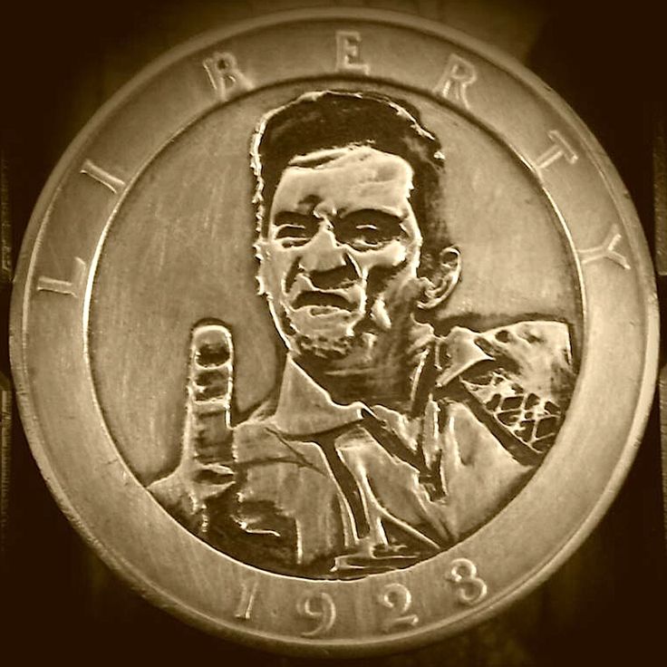 Hobo_Nickel_Soc's tweet photo. #OTD 2/26/1932 #JohnnyCash considered one of the most influential musicians of the 20th century was born #CoinArt https://t.co/S1BjYlQaT0