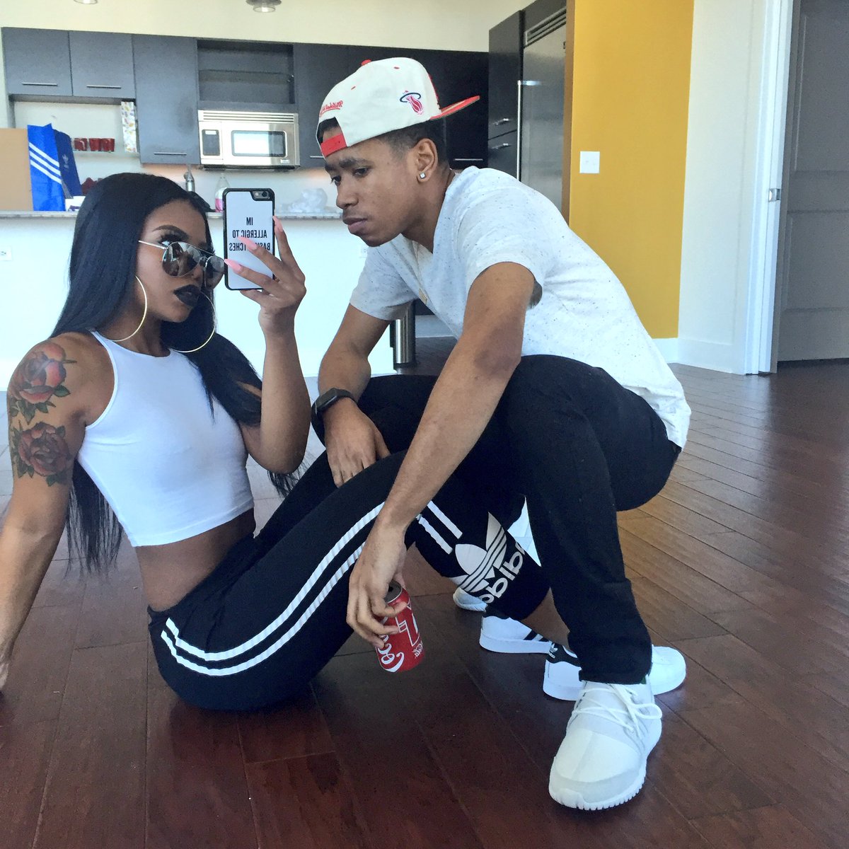 dearra's tweet photo. You can either hate it or love it, because ain't a damn thang changing 🙃👫💍❤️ https://t.co/AciTPDTPOt
